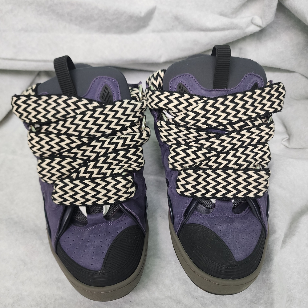 Authentic Lanvin Purple and Black Sneakers